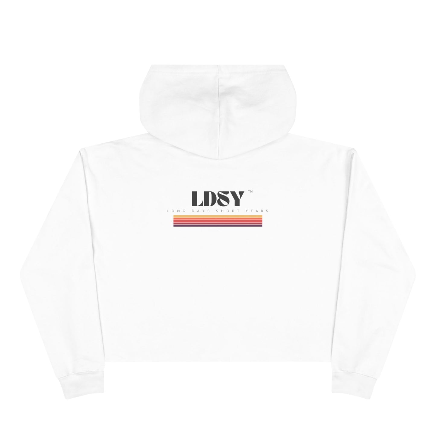 Graphic Crop Hoodie-Retro