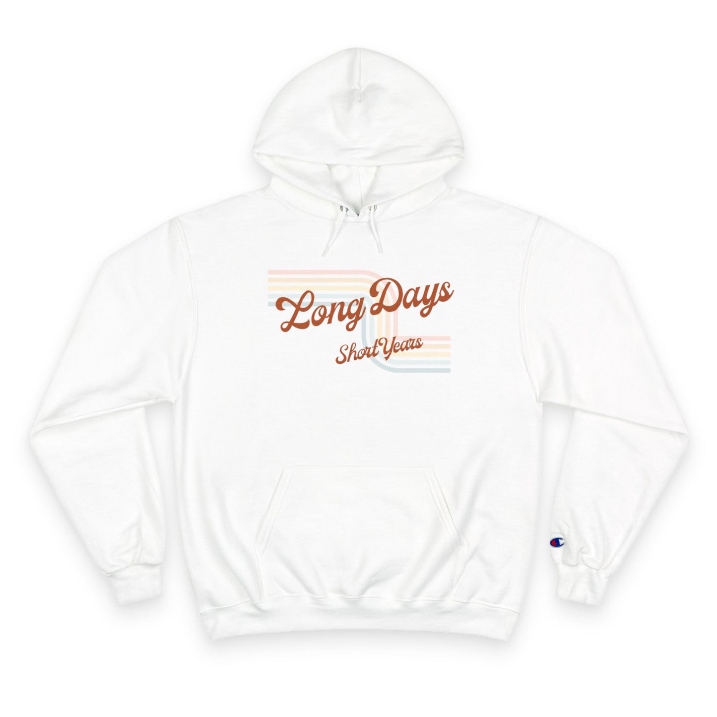 Unisex Champion Hoodie-Retro Rainbow