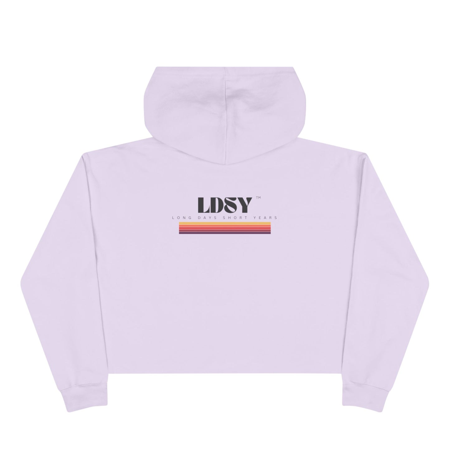 Graphic Crop Hoodie-Retro
