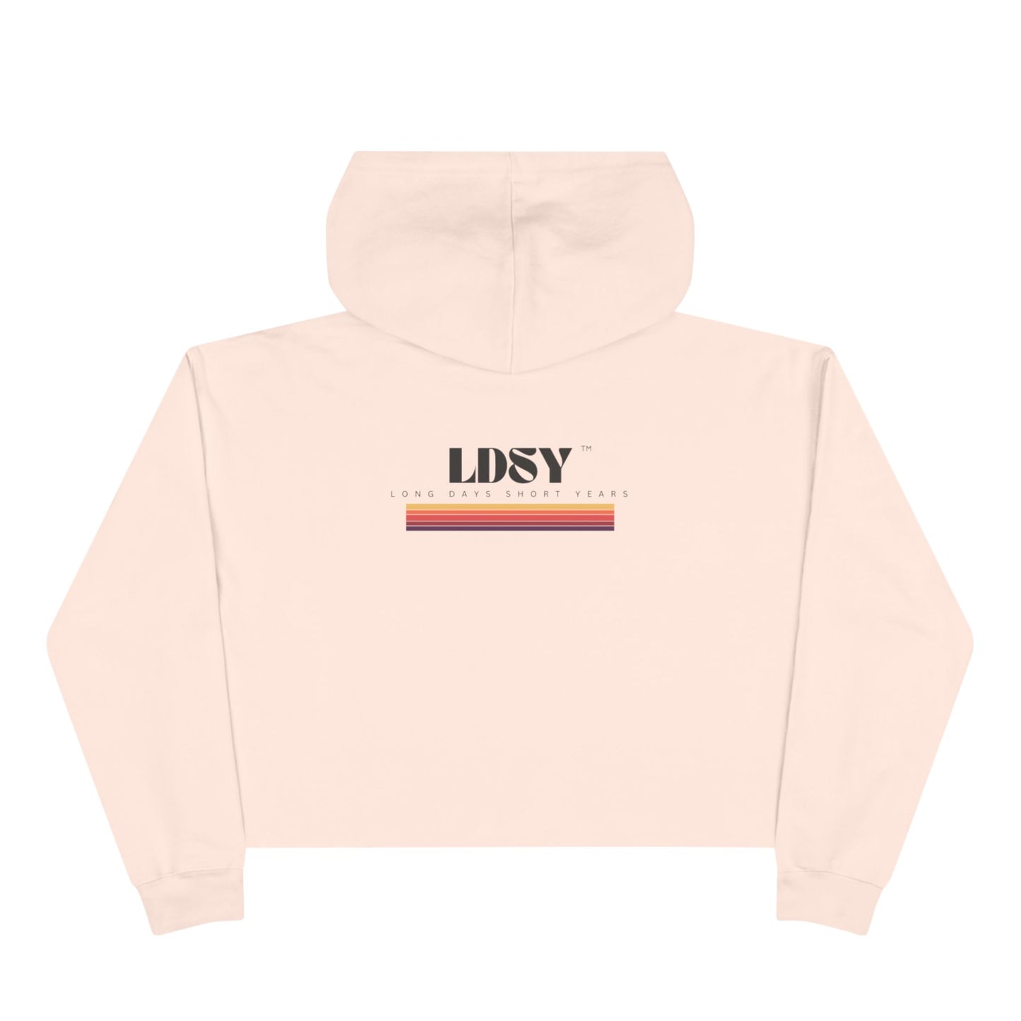 Graphic Crop Hoodie-Retro