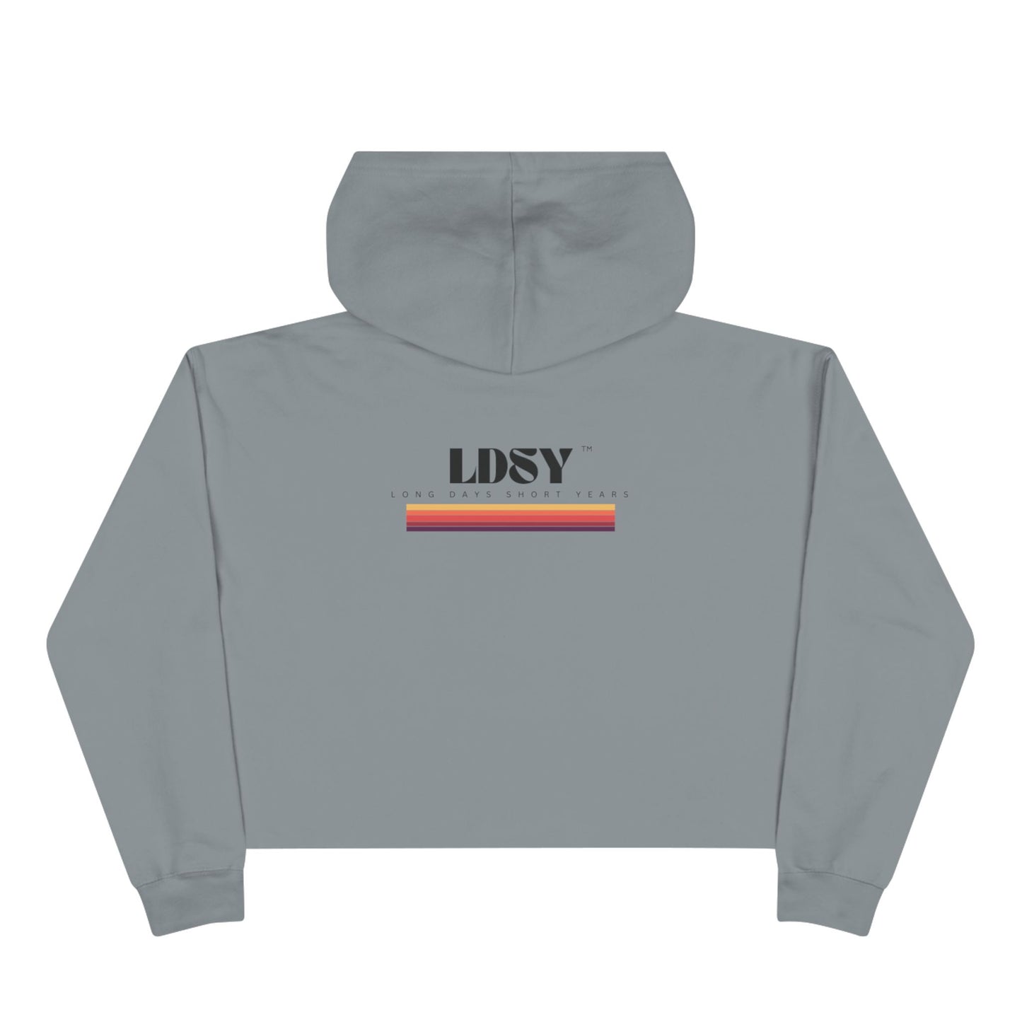 Graphic Crop Hoodie-Retro